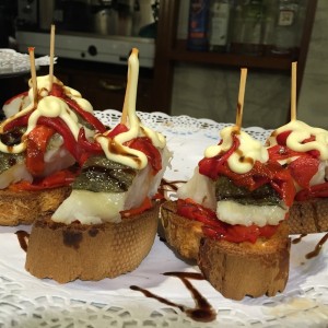 un pincho de bacalao y pimiento fabuloso