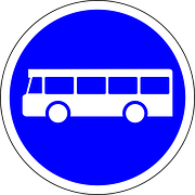 señal de carril de bus